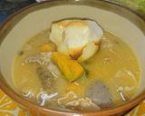 かぼちゃとお餅の味噌汁作り方4写真