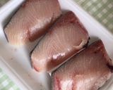 鰤の漬け焼き準備と焼き〜(o˘◡˘o)♡作り方4写真