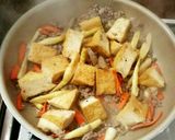 ☆挽肉 厚揚げ 細竹 こんにゃくの甘辛煮作り方6写真