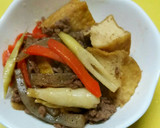 ☆挽肉 厚揚げ 細竹 こんにゃくの甘辛煮作り方7写真