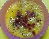レンジで簡単☆サラミの卵焼き作り方1写真