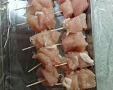 爪楊枝で小さな焼鳥！お弁当サイズ！作り方2写真