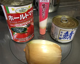 簡単缶詰レシピ！鯖缶のトマトスープ煮作り方1写真