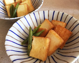 白だしの♡絹厚揚げの炒め煮♡作り方3写真