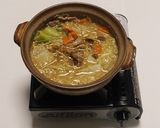 【ひとり鍋】豆乳入り♡牛カレー鍋作り方4写真