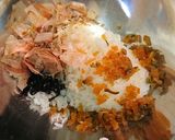 味噌漬けのお新香の胡麻油おにぎり作り方2写真