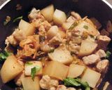 豚肉と大根の酒蒸し キムチ風味作り方4写真