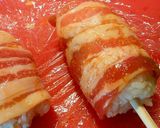 生姜焼きのお肉ではし巻風肉巻きおにぎり作り方5写真