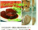 ハンバーグの焼き方♡簡単デミソース作り方1写真