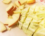 給食のキャベツとりんごのサラダ作り方1写真