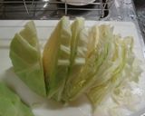 簡単ヘルシーたっぷりキャベツの巣ごもり卵作り方1写真