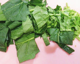 ほうれん草と鶏挽き肉の卵とじ作り方1写真