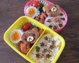 キャラ弁★ミニハンバーグでリラックマ作り方4写真