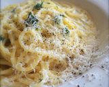 塩レモンのクリームパスタ ディル風味作り方9写真