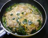 簡単！ほうれん草の親子丼(つゆだく)作り方4写真
