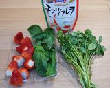 苺とクレソンのカプレーゼ作り方1写真