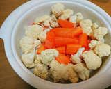 ごまだれ☆カリフラワーと人参の温野菜作り方2写真