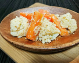 ごまだれ☆カリフラワーと人参の温野菜作り方5写真