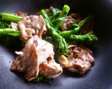 菜の花と豚肉のオイスター炒め♪作り方6写真