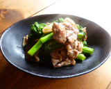 菜の花と豚肉のオイスター炒め♪作り方7写真