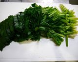 簡単！ほうれん草のチーズ胡麻サラダ作り方1写真