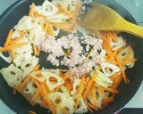 簡単!!鶏挽き肉と蓮根のきんぴら作り方4写真