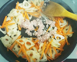 簡単!!鶏挽き肉と蓮根のきんぴら作り方4写真