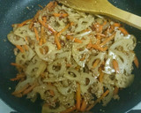 簡単!!鶏挽き肉と蓮根のきんぴら作り方6写真