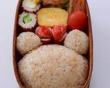 【キャラ弁】たぬきおにぎりのタヌキ弁当作り方1写真
