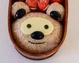 【キャラ弁】たぬきおにぎりのタヌキ弁当作り方4写真