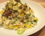 残った野菜炒めで 炒飯。アボカドのせ。作り方6写真