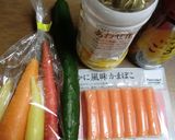 カラフルな人参ときゅうりのマリネ風作り方1写真