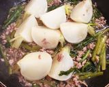 風邪予防♡身体にやさしいかぶのそぼろ煮♡作り方4写真