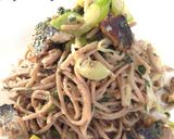 鯖とネギのジェノベーゼ蕎麦作り方4写真