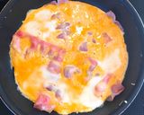 可愛い♡卵とベーコン焼き作り方2写真