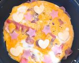可愛い♡卵とベーコン焼き作り方3写真