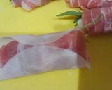 豚肉巻き牡蠣の餃子の皮包み作り方3写真