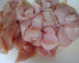 節約！旨い♪鶏むね肉と豆腐のめんつゆ煮！作り方1写真