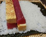 まぐろと玉子で☆市松模様の恵方巻作り方6写真
