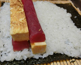 まぐろと玉子で☆市松模様の恵方巻作り方6写真