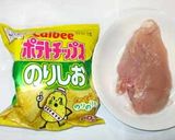 鶏むね肉ポテトチップス焼き♪簡単のりしお作り方1写真