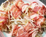 簡単＆節約！レンチンde豚薄切りもやし巻作り方2写真
