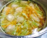 ABCマカロニ入り＊肉団子野菜スープ作り方2写真