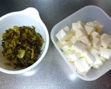 クリームチーズと高菜のオムライス作り方1写真