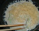 かきと白菜の味噌クリームパスタ作り方8写真