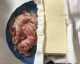 豚バラとニラと豆腐のピリ辛とろみ炒め煮作り方2写真