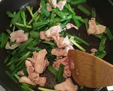 豚バラとニラと豆腐のピリ辛とろみ炒め煮作り方4写真
