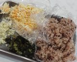 チーズ・野沢菜のガーリック焼ライス作り方1写真