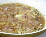 きのこ＆ベーコンのバター醤油パスタ。作り方3写真