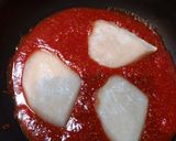 カジキ*ハニーマスタードのトマトソース煮作り方1写真